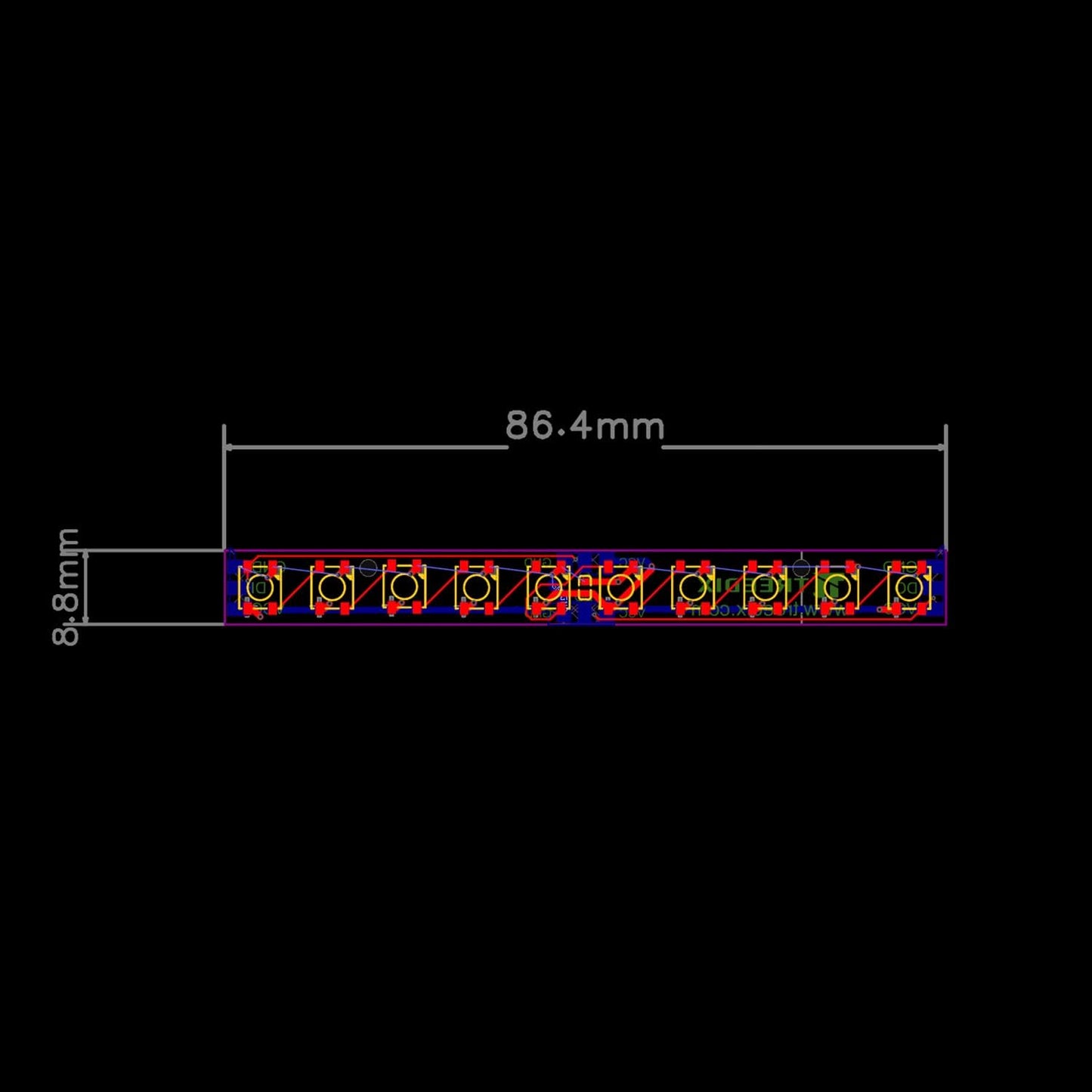 Treedix 10x10 WS2812B 5050 RGB LED Light Stick Matrix Individually Addressable 10 Bit RGB LEDs with Integrated Driver Board DC 5V Compatible with Arduino and Raspberry Pi