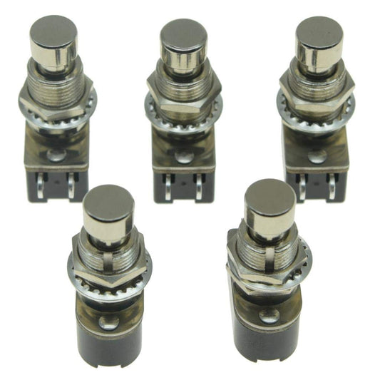 Dopro Pack of 2 SPST 2-Pin Momentary Soft Touch Push Button Electric Guitar Pedal Foot Switch OFF(ON)