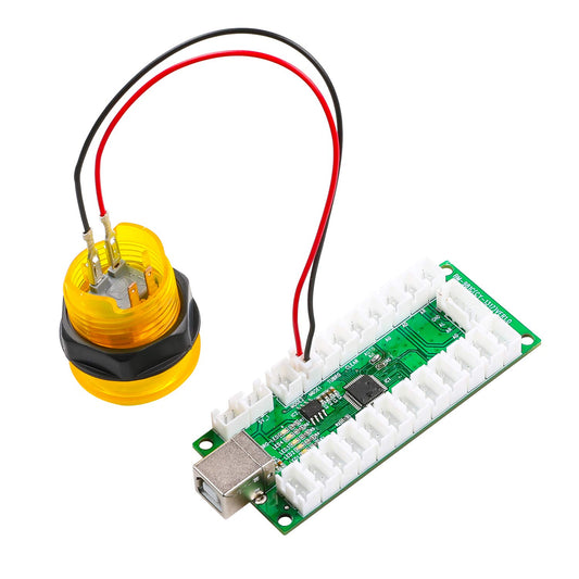 20 Pcs/Lot Zero Delay USB Encoder Jumper Wires Terminals Size 0.110 (2.8mm) Compatible with SANWA Arcade Buttons, Seimitsu, Japan Style Arcade Buttons/JST XH2.54 Plugs to .110
