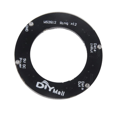 7 X WS2812B RGB LED Rings 7 Bits 5050 Lamp Light with Integrated Drivers, Full Color, Individually Addressable for Arduino ESP8266 Raspberry Pi ESP32 (Pack of 5pcs)