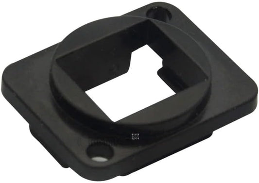 RiteAV D-Series Type Metal Face Plate with 1 Keystone Hole Port Jack Black Blank Panel Mount Connector