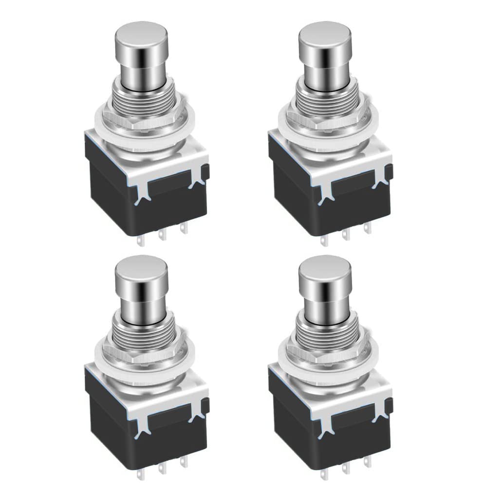Gebildet 2pcs Momentary Soft Touch Foot Switch Normally Open SPST 2 PIN Stomp Box Push Button Footswitch for Guitar Effect Pedal