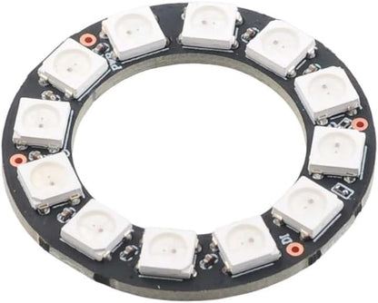 12 Bits WS2812 5050SMD RGB LED Ring Full Color LED Lamp Individually Addressable Colorful LED Light for Arduino Raspberry Pi Project (Pack of 2)