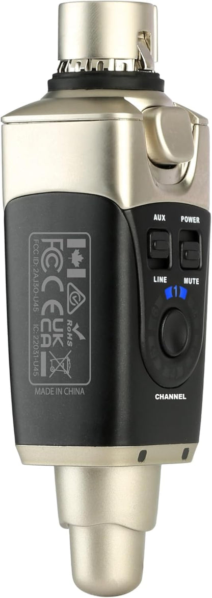 Xvive U45 Wireless in Ear Monitor System 5.8ghz IEM System Transmitter and bodypack Receiver for Studio, Band Rehearsal, Live Performance, Channel Scan Mode