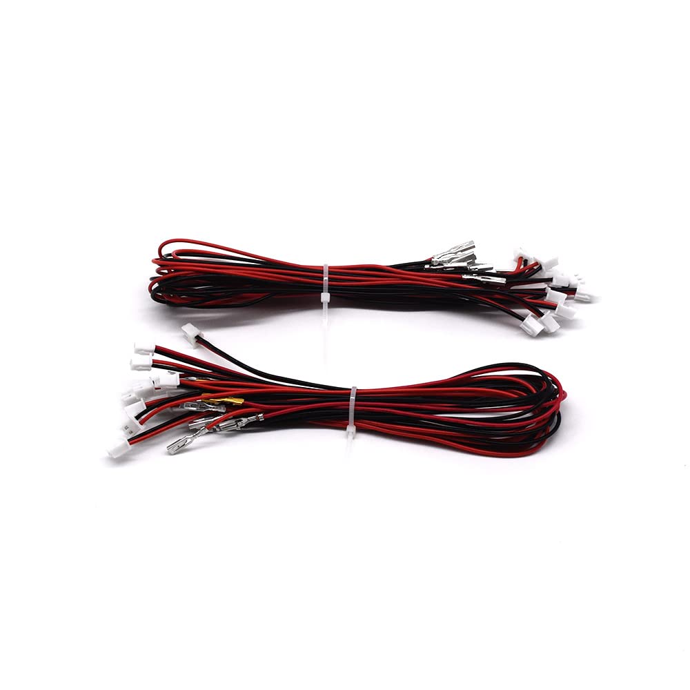 Arcity 20 Pcs Arcade Button Wires Harness Cable for Zero Delay USB Encoder PCB with 0.250" 6.3mm Terminals Compatible with Arcade LED Buttons New