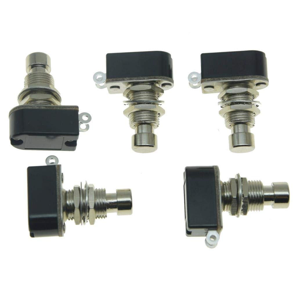 Dopro Pack of 2 SPST 2-Pin Momentary Soft Touch Push Button Electric Guitar Pedal Foot Switch OFF(ON)