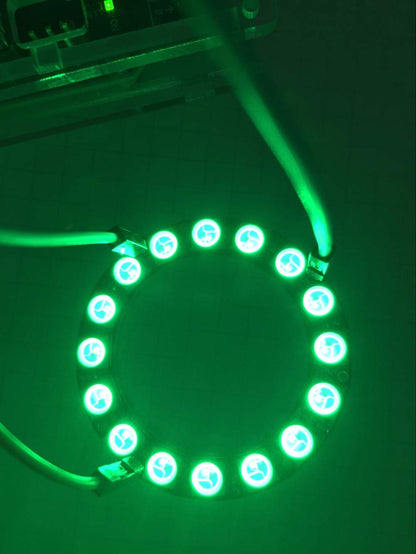 7 X WS2812B RGB LED Rings 7 Bits 5050 Lamp Light with Integrated Drivers, Full Color, Individually Addressable for Arduino ESP8266 Raspberry Pi ESP32 (Pack of 5pcs)