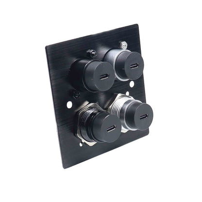 PENGLIN 2PCS USB 3.1 Type C Panel Mount Coupler, D-Type Module USB C Pass Through Connector, Female to Female Bulkhead Extension Adapter