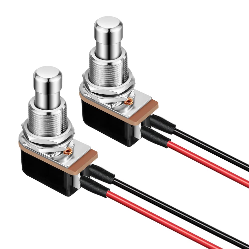 Gebildet 2pcs Momentary Soft Touch Foot Switch Normally Open SPST 2 PIN Stomp Box Push Button Footswitch for Guitar Effect Pedal