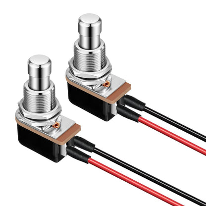 Gebildet 2pcs Momentary Soft Touch Foot Switch Normally Open SPST 2 PIN Stomp Box Push Button Footswitch for Guitar Effect Pedal