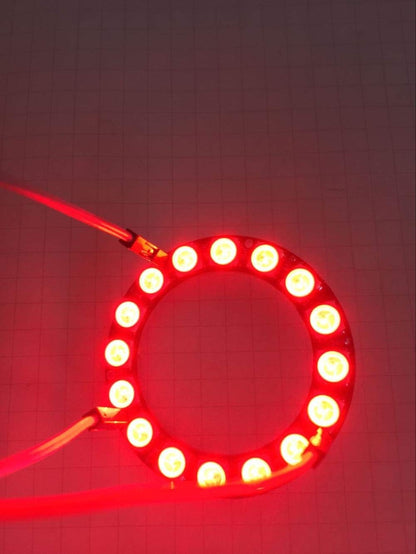 7 X WS2812B RGB LED Rings 7 Bits 5050 Lamp Light with Integrated Drivers, Full Color, Individually Addressable for Arduino ESP8266 Raspberry Pi ESP32 (Pack of 5pcs)
