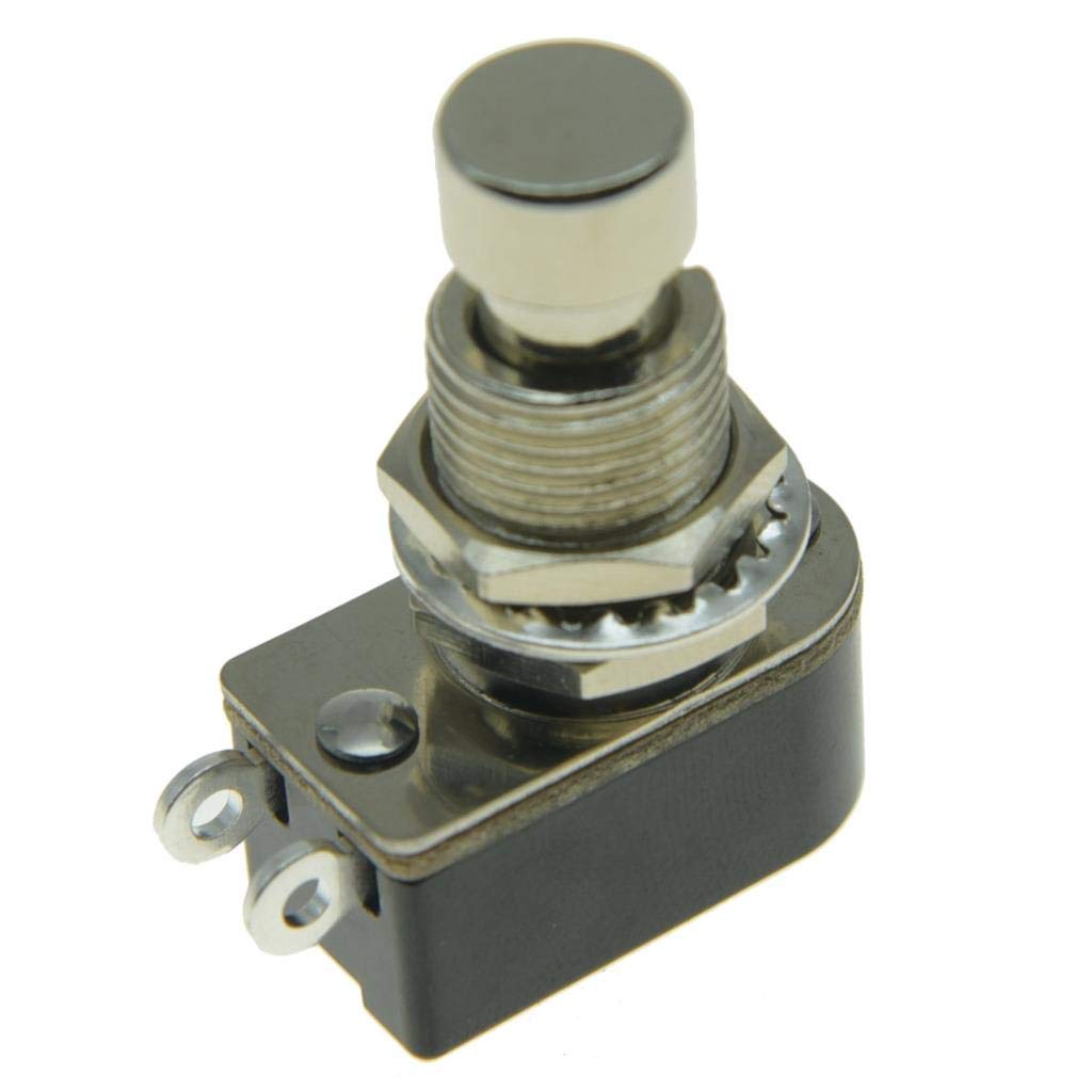 Dopro Pack of 2 SPST 2-Pin Momentary Soft Touch Push Button Electric Guitar Pedal Foot Switch OFF(ON)