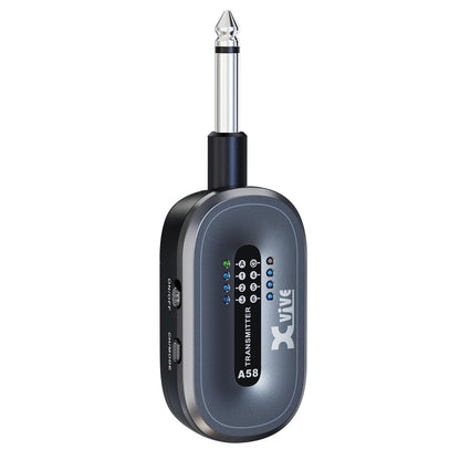 Xvive A58 Wireless Guitar System 5.8GHz Wireless Guitar Transmitter Receiver for Active or Passive Pickup Electric/Acoustic Bass Guitar