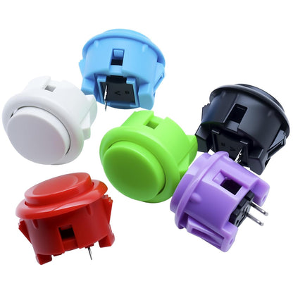 SYCZIOHU 6Pcs 30mm Obsf-30 Obsc-30 Obsn-30 Buttons Buttons for DIY Arcade Video Game & Arcade Joystick Games Console (Each Color of 1 Pcs)