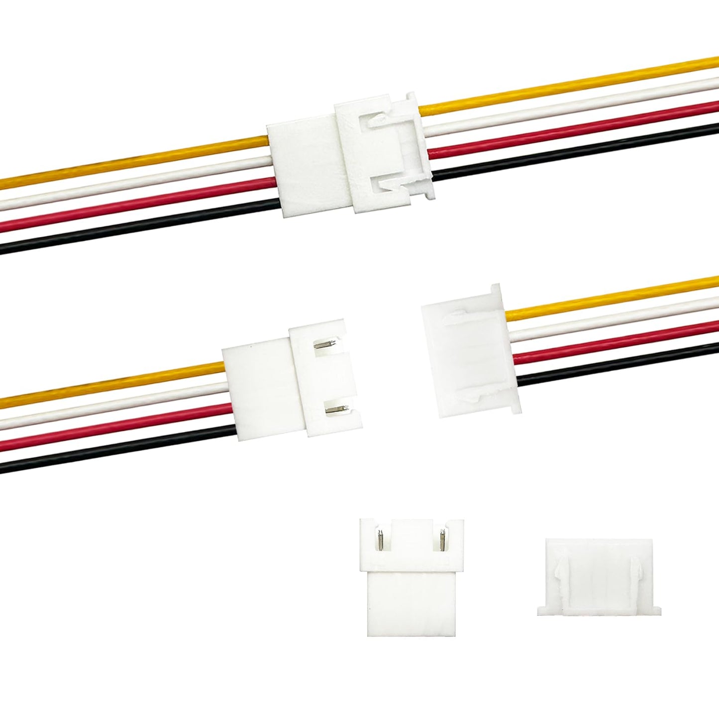 40pcs (20Pairs) JST XH 2.54mm 3Pin Mini Micro Male and Female Connection Cable Plug with Terminal Connector Wire Cable 100mm 26AWG