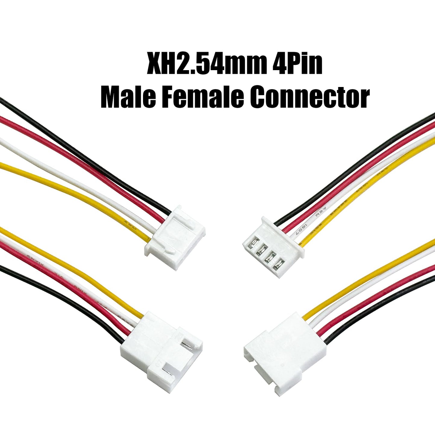 40pcs (20Pairs) JST XH 2.54mm 3Pin Mini Micro Male and Female Connection Cable Plug with Terminal Connector Wire Cable 100mm 26AWG