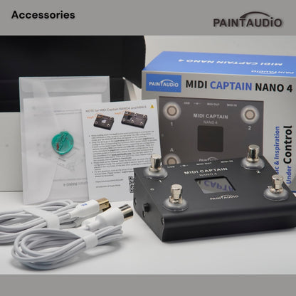 Paint Audio MIDI Captain MINI 6 Foot Controller Multi-Effects Keyboards Synthesizer USB-MIDI DAW DSP Software USB-HID Support Multi-state Switch Cycling(MIDI Captain MINI 6)