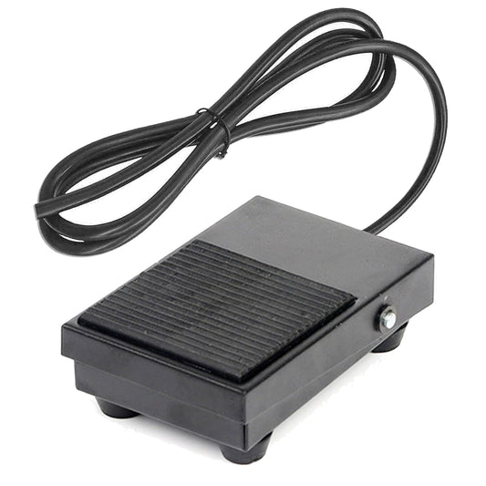 Momentary Foot Pedal Switch with 2m Wire TFS-1 Hands Free Metal Nonslip On Off AC 250V 10A Black