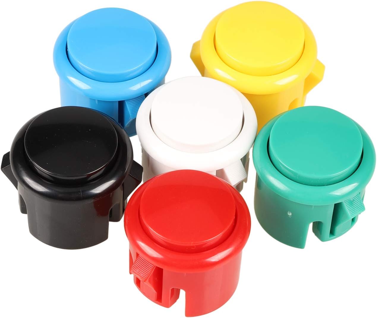EG STARTS OEM 12x 30mm Push Button Switch Copy Sanwa Obsf-30 Obsc-30 Obsn-30 Buttons DIY Arcade Fighting Game Kits & Super Street Fighter Games - Each Color 2 pcs
