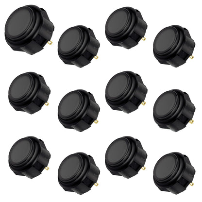 QANBA Gravity KS RGB LED Illuminated Buttons Snap-in Mechanical Pushbutton (Boxed (Clear Black R04(12pcs))