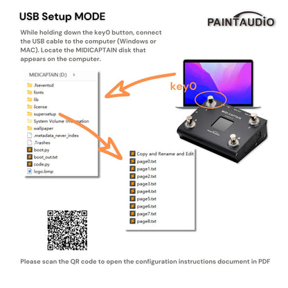 Paint Audio MIDI Captain MINI 6 Foot Controller Multi-Effects Keyboards Synthesizer USB-MIDI DAW DSP Software USB-HID Support Multi-state Switch Cycling(MIDI Captain MINI 6)