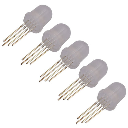 Round RGB LED Diode with Integrated Controller, APA106 5mm 5V 100pcs LED Lights