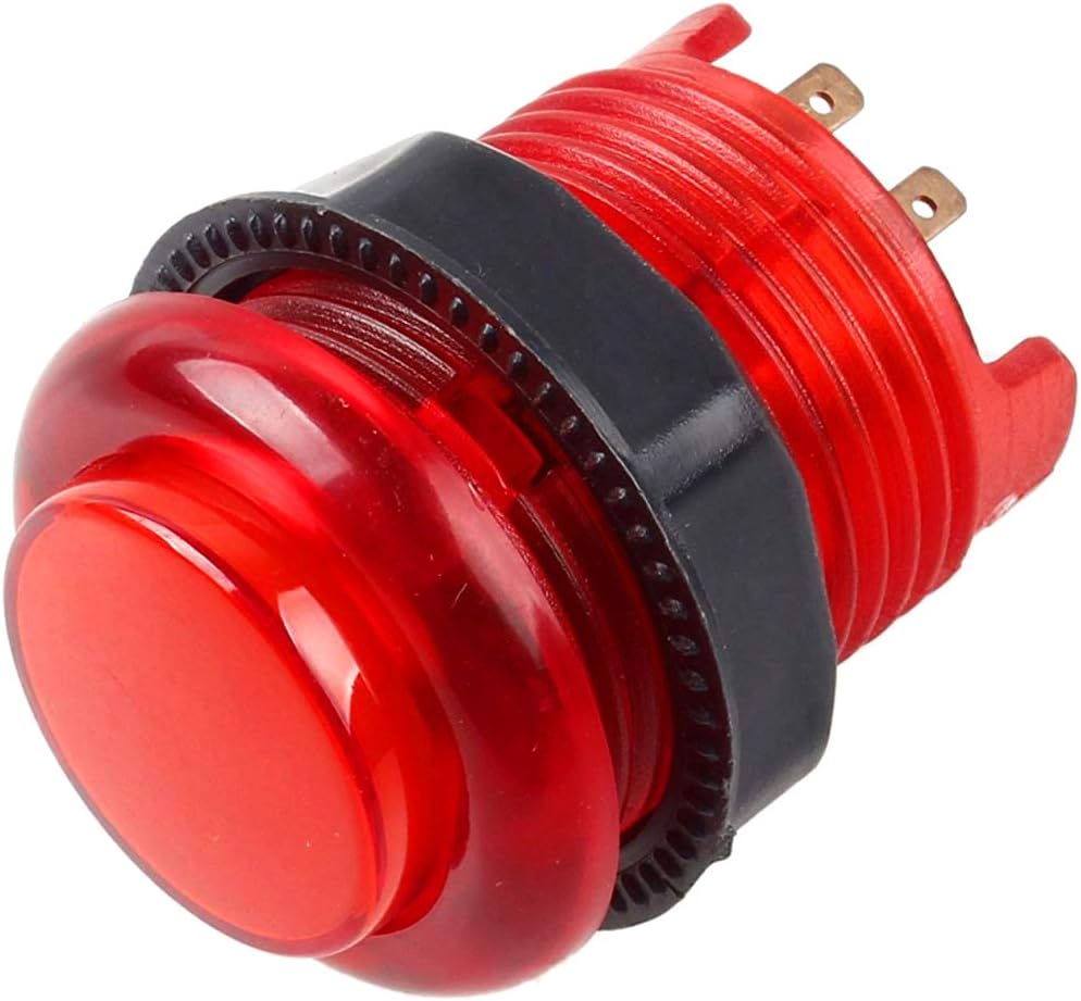 EG Starts 5X 30mm Arcade LED Lights Push Button Built-in Switch 5V Illuminated Buttons for Arcade Machine Games DIY Kit Parts Jamma Mame Raspberry Pi 1 2 3 ( Each Color of 1 Piece ) & 5 Colour
