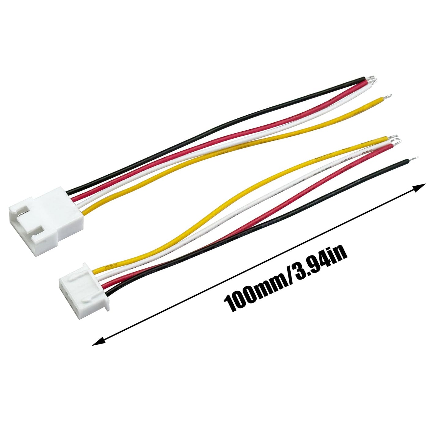 40pcs (20Pairs) JST XH 2.54mm 3Pin Mini Micro Male and Female Connection Cable Plug with Terminal Connector Wire Cable 100mm 26AWG
