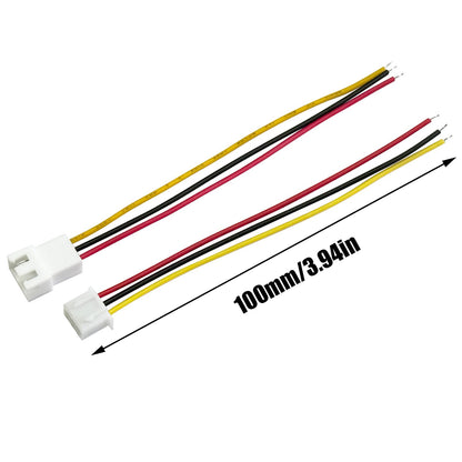 40pcs (20Pairs) JST XH 2.54mm 3Pin Mini Micro Male and Female Connection Cable Plug with Terminal Connector Wire Cable 100mm 26AWG