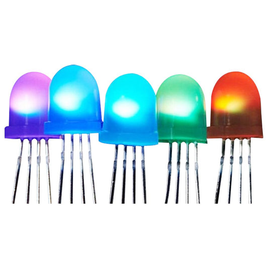Round RGB LED Diode with Integrated Controller, APA106 5mm 5V 100pcs LED Lights