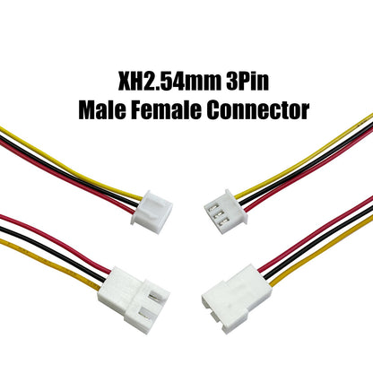 40pcs (20Pairs) JST XH 2.54mm 3Pin Mini Micro Male and Female Connection Cable Plug with Terminal Connector Wire Cable 100mm 26AWG