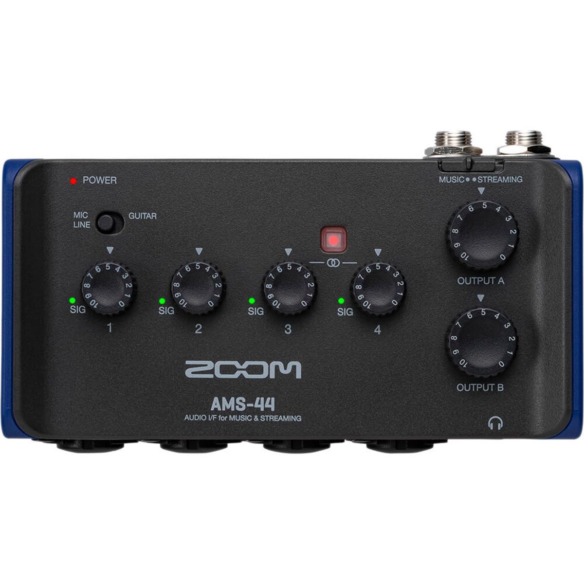 Zoom AMS-44 USB Audio Interface for Musicians & Podcasters, with 4 Inputs, 4 Outputs, Loopback, Direct Monitoring, Bus-Powered, for Recording and Streaming on PC, Mac, iOS, and Android