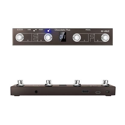 M-VAVE Chocolate Plus Wireless MIDI Foot Controller 4 Buttons BT Rechargeable, APP Control
