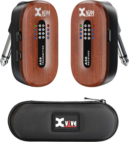 Xvive A58 Wireless Guitar System 5.8GHz Wireless Guitar Transmitter Receiver for Active or Passive Pickup Electric/Acoustic Bass Guitar