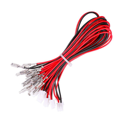 20 Pcs/Lot Zero Delay USB Encoder Jumper Wires Terminals Size 0.110 (2.8mm) Compatible with SANWA Arcade Buttons, Seimitsu, Japan Style Arcade Buttons/JST XH2.54 Plugs to .110