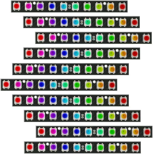 Treedix 10x10 WS2812B 5050 RGB LED Light Stick Matrix Individually Addressable 10 Bit RGB LEDs with Integrated Driver Board DC 5V Compatible with Arduino and Raspberry Pi