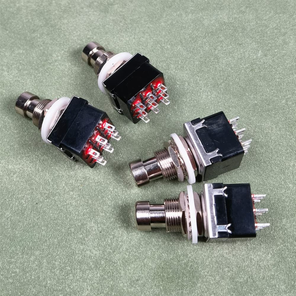 Gebildet 2pcs Momentary Soft Touch Foot Switch Normally Open SPST 2 PIN Stomp Box Push Button Footswitch for Guitar Effect Pedal