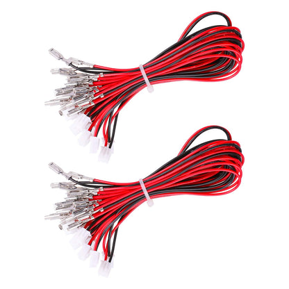 20 Pcs/Lot Zero Delay USB Encoder Jumper Wires Terminals Size 0.110 (2.8mm) Compatible with SANWA Arcade Buttons, Seimitsu, Japan Style Arcade Buttons/JST XH2.54 Plugs to .110
