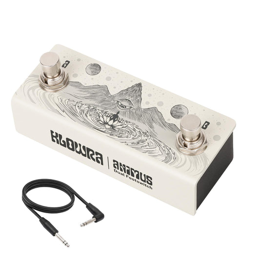 Animus Dual Momentary Footswitch Controller for Guitar Pedals, 1×TRS&2×TS Outputs to Control Up to 3 Pedals, Passive TRS A/B Mapping Switch, Includes TRS Cable(Animus Khaki)