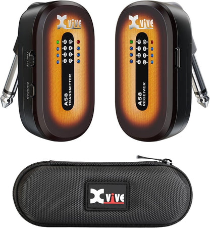Xvive A58 Wireless Guitar System 5.8GHz Wireless Guitar Transmitter Receiver for Active or Passive Pickup Electric/Acoustic Bass Guitar