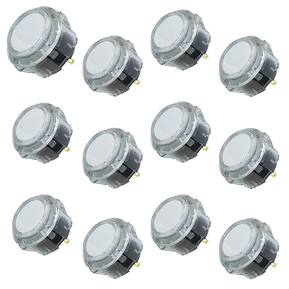 QANBA Gravity KS RGB LED Illuminated Buttons Snap-in Mechanical Pushbutton (Boxed (Clear Black R04(12pcs))