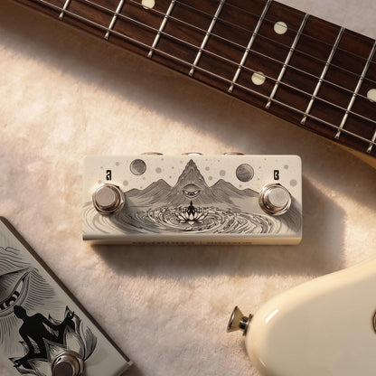 Animus Dual Momentary Footswitch Controller for Guitar Pedals, 1×TRS&2×TS Outputs to Control Up to 3 Pedals, Passive TRS A/B Mapping Switch, Includes TRS Cable(Animus Khaki)