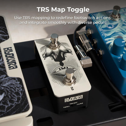 Animus Dual Momentary Footswitch Controller for Guitar Pedals, 1×TRS&2×TS Outputs to Control Up to 3 Pedals, Passive TRS A/B Mapping Switch, Includes TRS Cable(Animus Khaki)