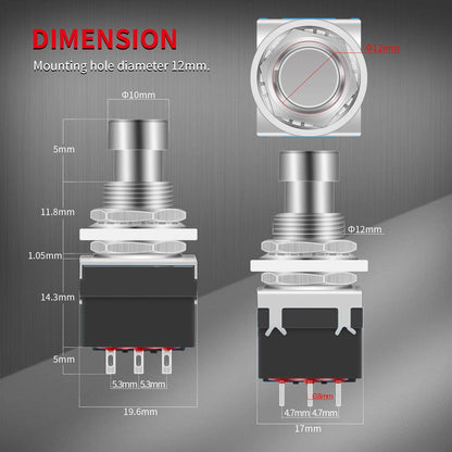 Gebildet 2pcs Momentary Soft Touch Foot Switch Normally Open SPST 2 PIN Stomp Box Push Button Footswitch for Guitar Effect Pedal