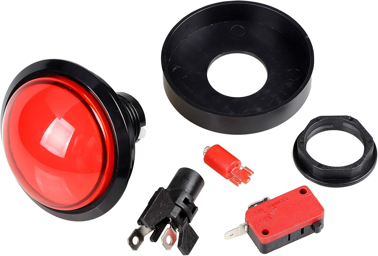 EG STARTS 5X New 60mm Dome Shaped LED Illuminated Push Buttons for Arcade Coin Buttons Machine Operated Games DC 12V