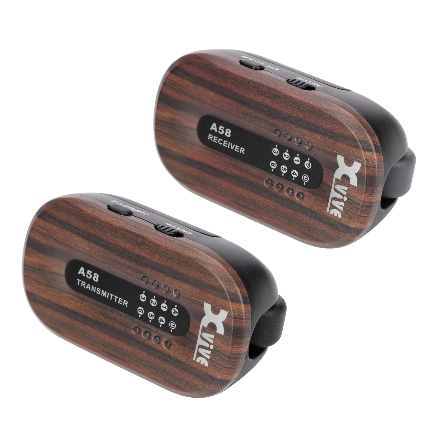 Xvive A58 Wireless Guitar System 5.8GHz Wireless Guitar Transmitter Receiver for Active or Passive Pickup Electric/Acoustic Bass Guitar