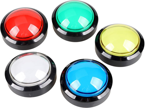 EG STARTS 5X New 60mm Dome Shaped LED Illuminated Push Buttons for Arcade Coin Buttons Machine Operated Games DC 12V