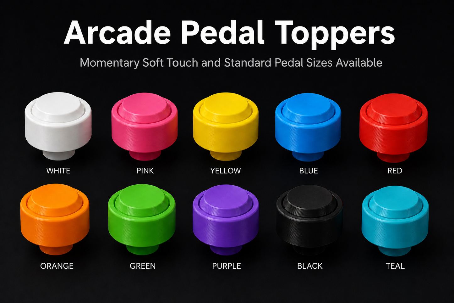 5 Pack 30MM Arcade Button Toppers
